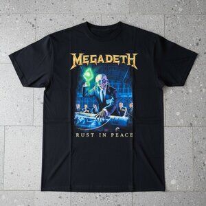 Megadeth Rust in Peace Graphic Band Tee – Heavy Metal Black T-Shirt
